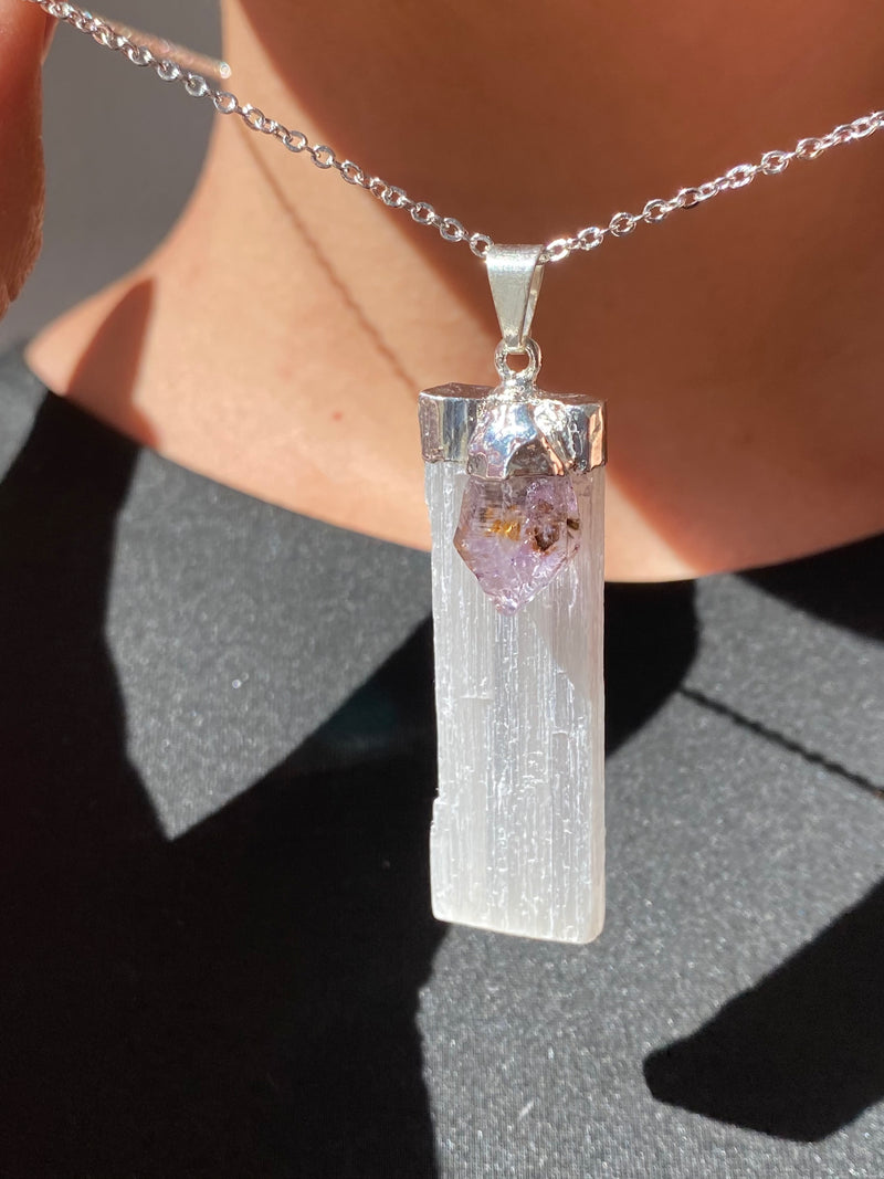 Selenite Aura Clearing Necklace