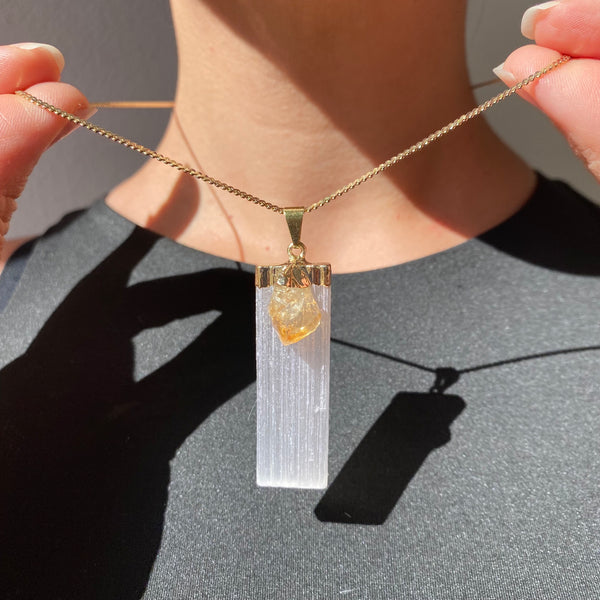 Selenite Aura Clearing Necklace